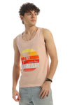 "Hawaii" Front Printing Summer Tank Top - Nude