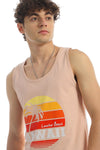 "Hawaii" Front Printing Summer Tank Top - Nude