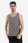 Plain Wide Round Neck Sleeveless T-shirt - Tiffany Blue