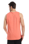 Plain Wide Round Neck Sleeveless T-shirt - Tiffany Blue