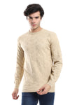 Knitted Pullover With Ribbed Hem – Beige