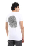 Finger Print Printed Pattern Short Sleeves T-Shirt