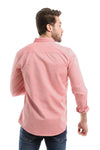 Accent Plain Buttoned Down Long Sleeves Shirt