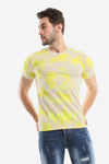 Neon Yellow "White Rabbit" Printed