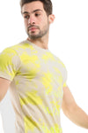 Neon Yellow "White Rabbit" Printed