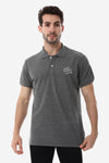 Short Sleeves Buttons Closure Polo Shirt - Black