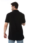 Regular Fit Pique Pattern Polo Shirt - Black