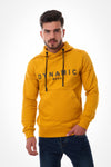 Printed "Dynamic Wear" Pique Mustard Hoodie