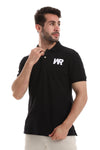 Side Printed "WR" Classic Polo Shirt – Grey