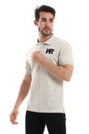 Side Printed "WR" Classic Polo Shirt – Grey