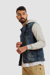 Adjustable Hooded Neck Winter Denim Jacket