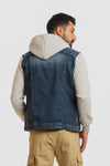 Adjustable Hooded Neck Winter Denim Jacket