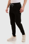 Elastic Hem Casual Sweatpants - Black