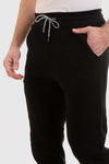 Elastic Hem Casual Sweatpants - Black