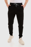 Elastic Hem Casual Sweatpants - Black