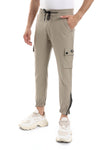 Side Zipper Pockets Plain Polyester Joggers