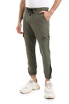 Side Zipper Pockets Plain Polyester Joggers