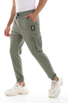 Solid Black Cargo Pants With 4 Pockets