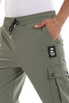 Solid Black Cargo Pants With 4 Pockets