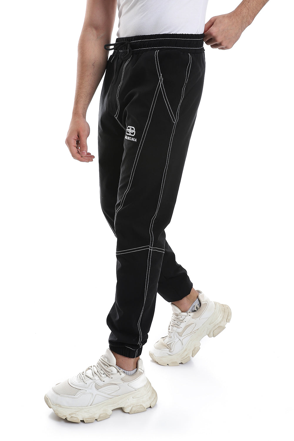 Elastic Waist With Drawstring With Sweatpants* *- Black!