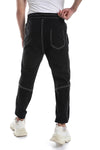 Elastic Waist With Drawstring With Sweatpants* *- Black!