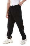 Elastic Waist With Drawstring With Sweatpants - Black