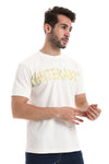 Tapped Like "White Rabbit" Printed Beige Tee