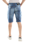 Splatter Pattern Ripped Light Washed Jeans Shorts