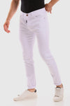 White  Pockets Plain Slim Fit Black Jeans Pants