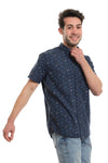 Summer Patterned Shirt With Short Sleeves