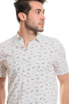 Summer Patterned Shirt With Short Sleeves