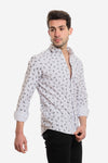 Buttons Down Pineapple Long Sleeves Shirt - Navy Blue