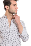 Buttons Down Pineapple Long Sleeves Shirt - Navy Blue